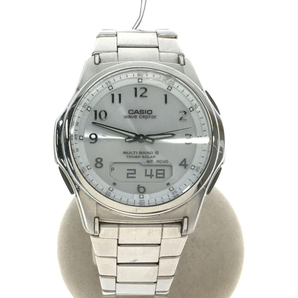 Casio นาฬิกาข้อมืออะนาล็อก สายสแตนเลส Wave Ceptor Wva-M630 สีเงิน มือสอง สําหรับผู้ชาย
