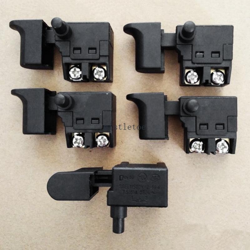 Mis สวิตช์ปุ่มกดทริกเกอร์ 250V 6A ควบคุมความเร็ว สําหรับเครื่องตัดไฟฟ้า