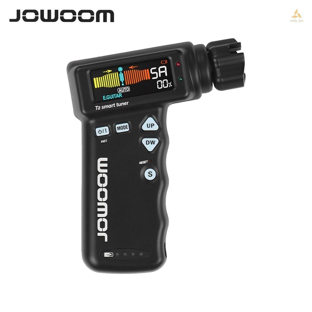 Jowoom T2 อุปกรณ์จูนเนอร์ปรับแต่งสายกีตาร์ อเนกประสงค์ ชาร์จแบตเตอรี่ลิเธียมในตัว สําหรับกีตาร์ อูคู