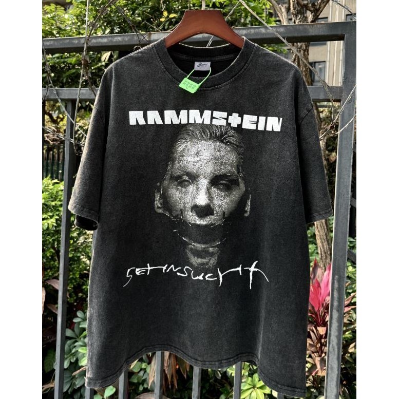 เสื้อยืดแขนสั้น พิมพ์ลายวง RAMMSTEIN สไตล์วินเทจ เยอรมัน เรโทร สําหรับผู้หญิง