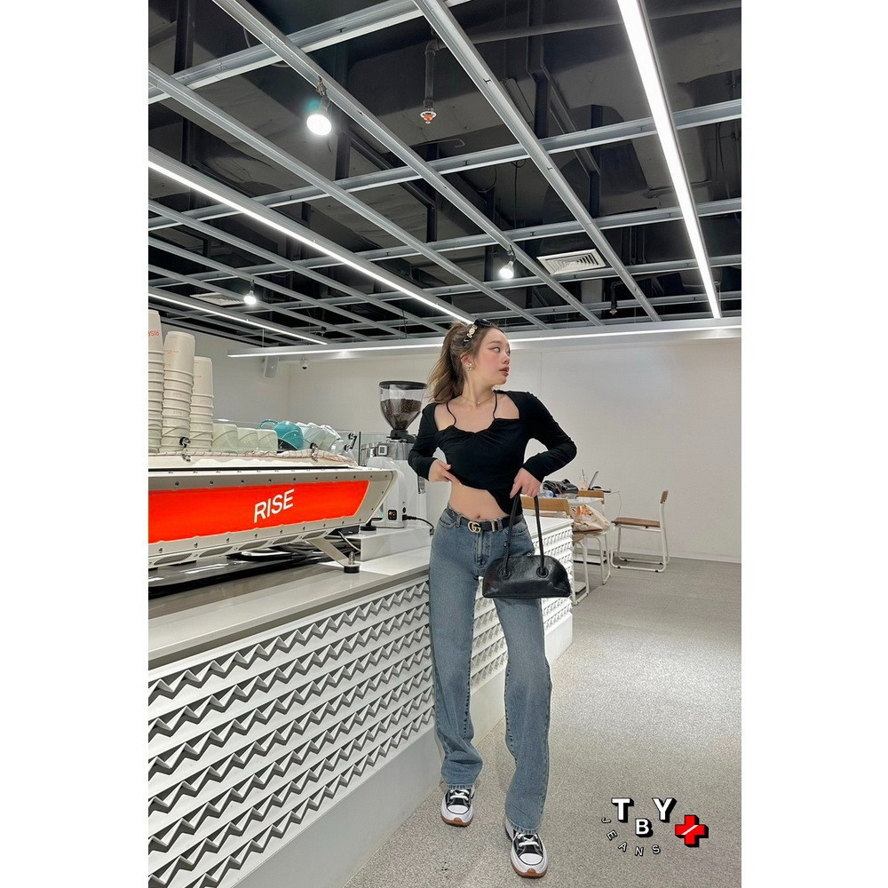 กางเกงยีนส์ TBY เอวต่ำสุดชิค ทรงกระบอก รุ่น T3076