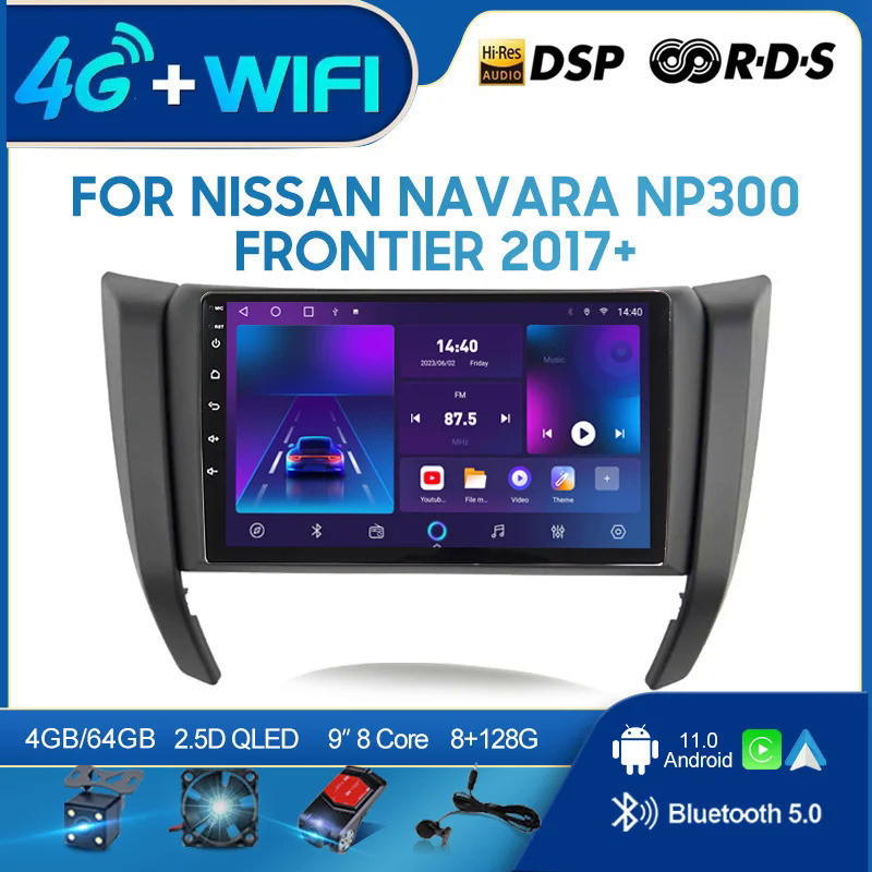 เครื่องเล่นมัลติมีเดีย วิทยุ GPS นําทาง 4G สําหรับ Nissan Navara NP300 Frontier 17+ 2din Android 12.0