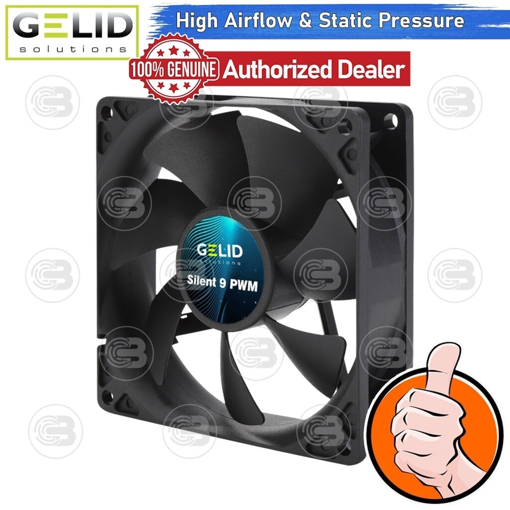 [CoolBlasterThai] GELID Silent 9 PWM Black PC Fan Case size 90 mm. ประกัน 3 ปี (FN-PX09-21)