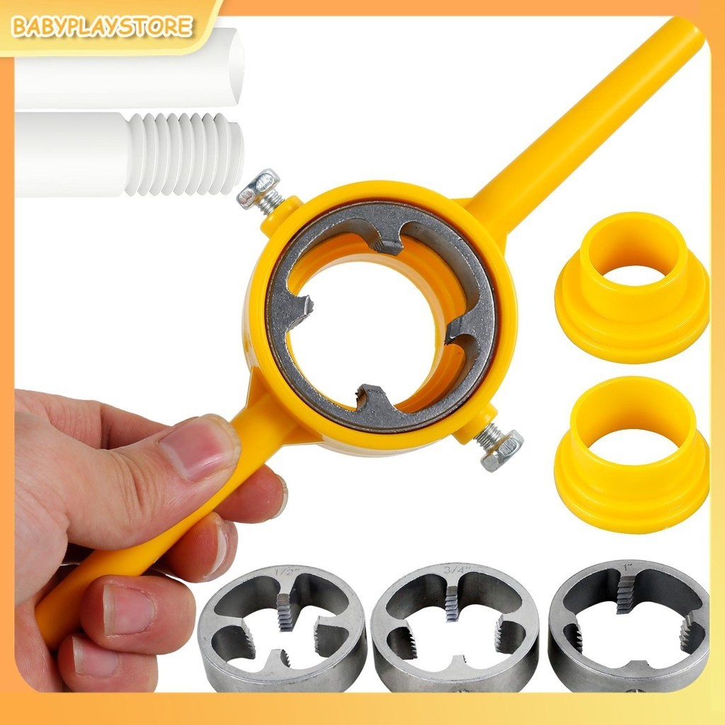 ชุดเครื่องมือทําเกลียวท่อ PVC 6 ชิ้น พร้อมท่อเกลียว แมนนวล 1/2 นิ้ว 3/4 นิ้ว 1 นิ้ว สําหรับท่อ PVC SHOPQJC5413