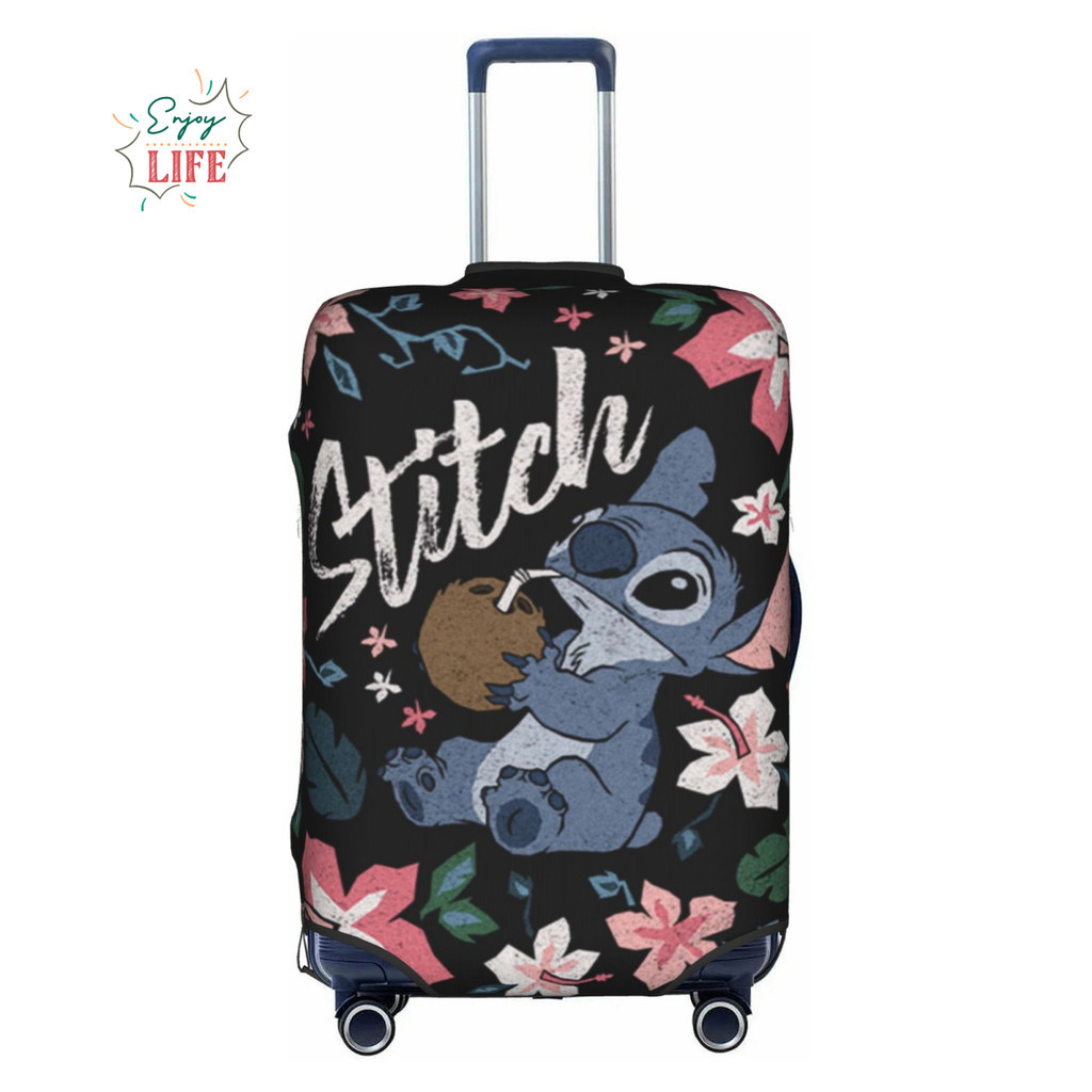 Disneys Stitch กระเป๋าเดินทางการ์ตูนตลกกระเป๋าเดินทาง Protector เหมาะกับ 18-32 นิ้วกระเป๋าเดินทาง 1154