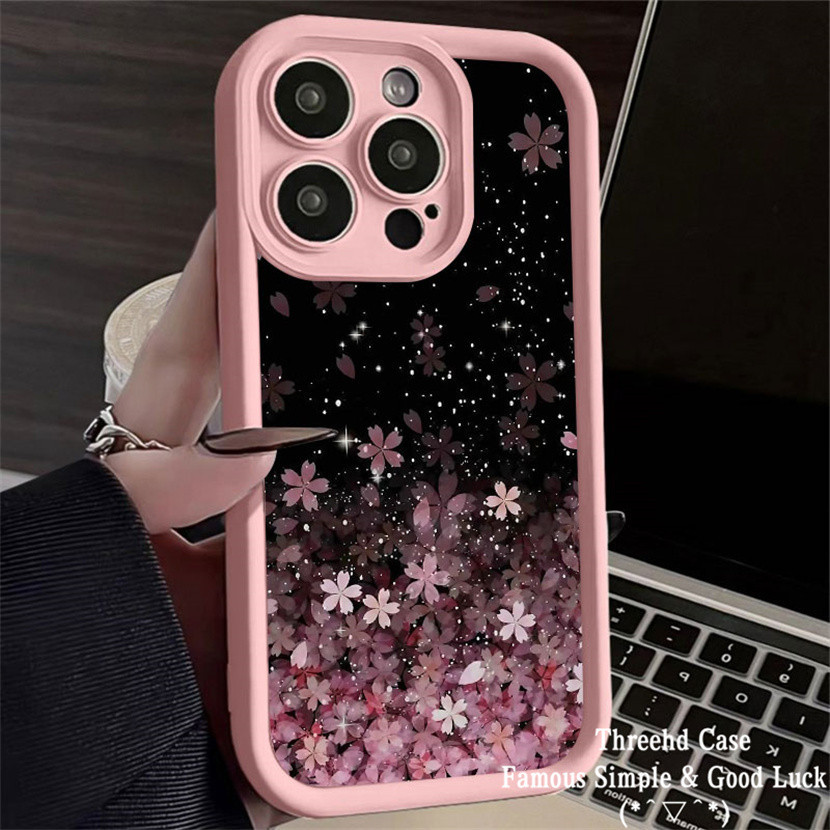 เคสโทรศัพท์มือถือแบบนิ่ม ผิวด้าน กันกระแทก ลายซากุระ สําหรับ Infinix Hot 40 Pro Smart 8 7 40i 30i 30 Play Tecno Spark GO 2024 Spark 20C 20 Pro Camon 20 Pro Note 30 G96