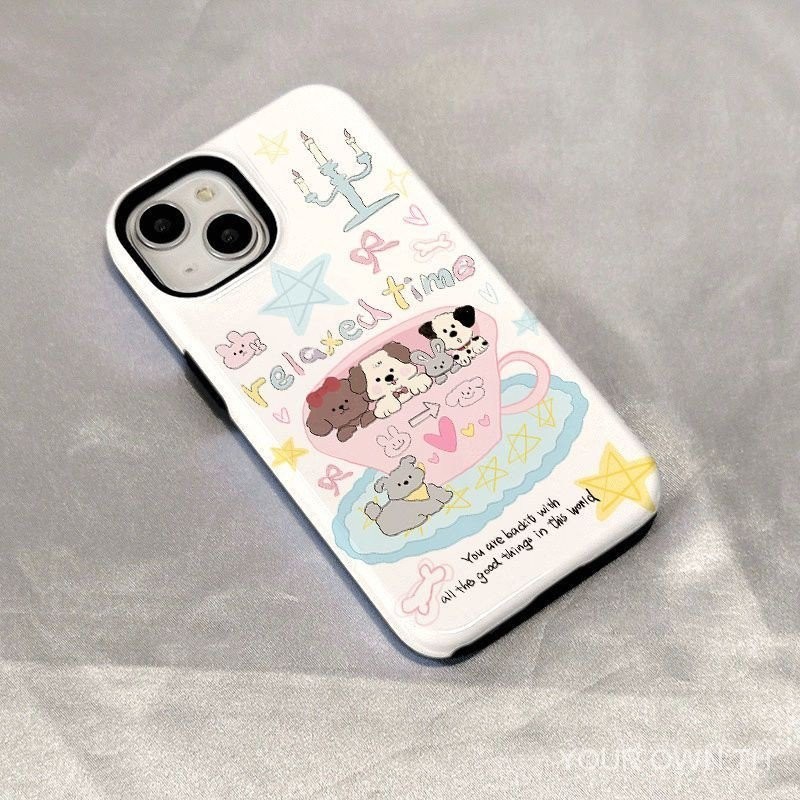 เหมาะสำหรับเคสโทรศัพท์ Apple 13 และ 11, เคสสองชั้นโปร่งใสป้องกันการตก, ลายอุ้งเท้าสุนัข, ปกป้องเต็มรูปแบบ, ใช้ได้ทั้งชายและหญิง, เคสโทรศัพท์ที่สร้างสรรค์และมีเอกลักษณ์เฉพาะตัว, น้ำ