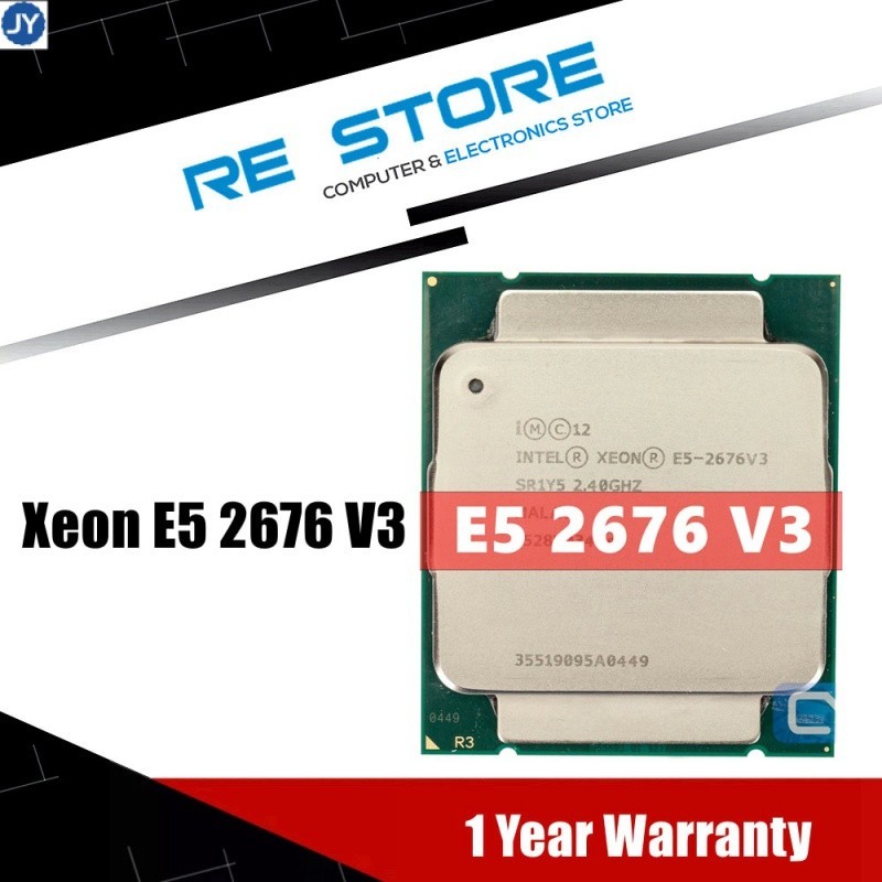 【พร้อมส่ง】โปรเซสเซอร์ สําหรับ intel Xeon E5 2676 V3 CPU E5-2676V3 sr1y5 2.4GHz 30M 12-core LGA 2011-3
