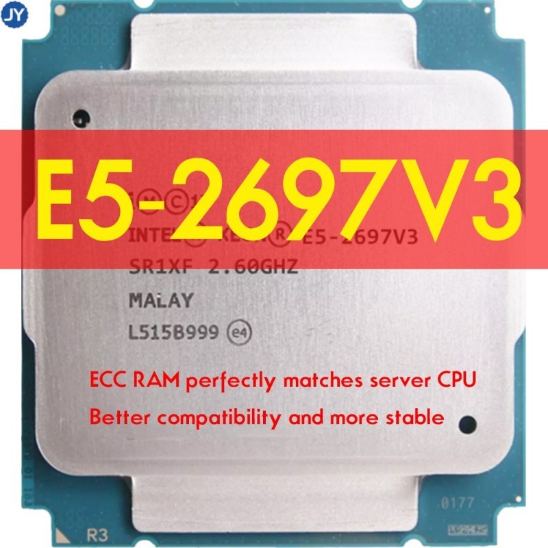 เมนบอร์ด สําหรับ Intel xeon E5 2697V3 E5 2697 V3 Processor 14-core 2.60GHZ LGA 2011-3 CPU HUANANZHI X99 F8