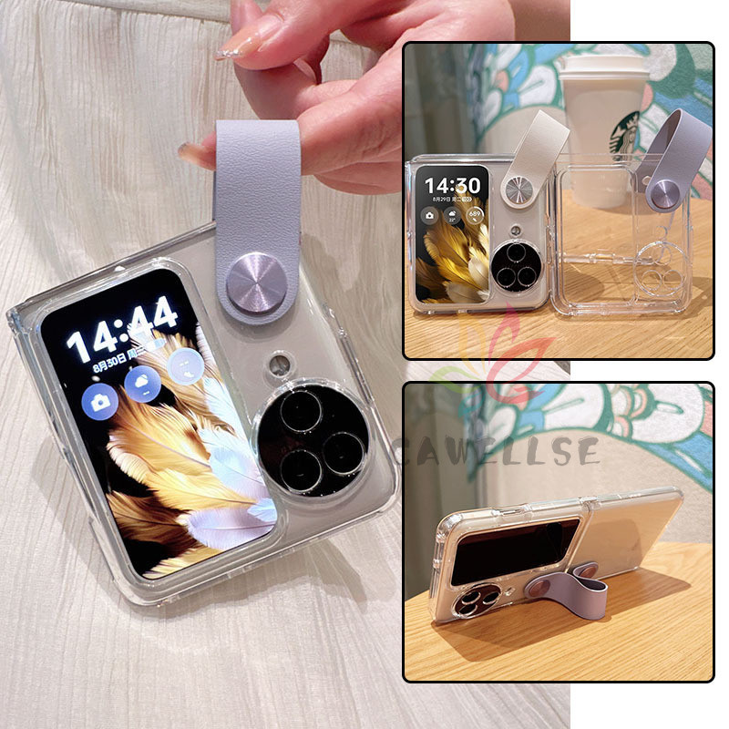 เคสโทรศัพท์มือถือ TPU นิ่ม ใส กันกระแทก ปิดด้านหลัง แบบพกพา หรูหรา สําหรับ Oppo Find N3 N2