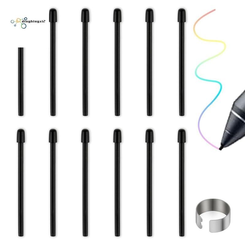 ชุดปลายปากกาปากกามาตรฐานสําหรับ WACOM, ชุดปลายปากการีฟิลทดแทนสีดํา 12 ชิ้นสําหรับ Wacom Intuos Pro, 