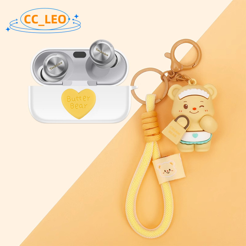 Case for Technics EAH-AZ100 Silicone Soft Case Cute Keychain Pendant Suitable for Technics EAH-AZ100