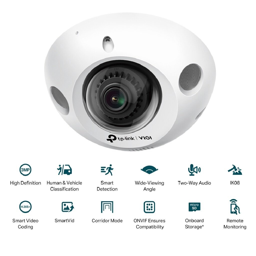 TP-LINK VIGI C230I MINI 3MP IR MINI NETWORK CAMERA กล้องวงจรปิดภายใน