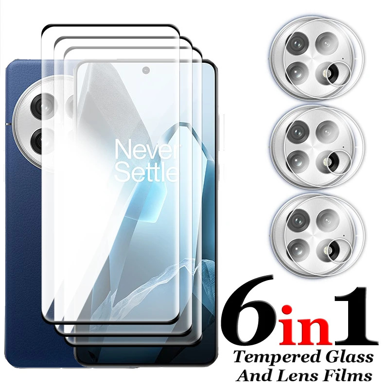 สําหรับ OnePlus 13 แก้วสําหรับ OnePlus 11 12 13 12R 11R กระจกนิรภัยคลุมทั้งหมด 3D หน้าจอโค้ง Protector สําหรับ OnePlus 13 เลนส์ฟิล์ม