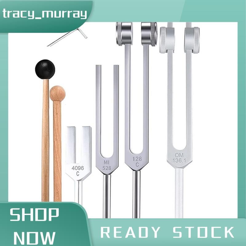 ชุดส้อมปรับแต่ง 4 ชิ้นtracy_murray (128Hz, OM 136.1Hz, MI 528Hz, 4096Hz) สําหรับ Healing Chakra,Soun