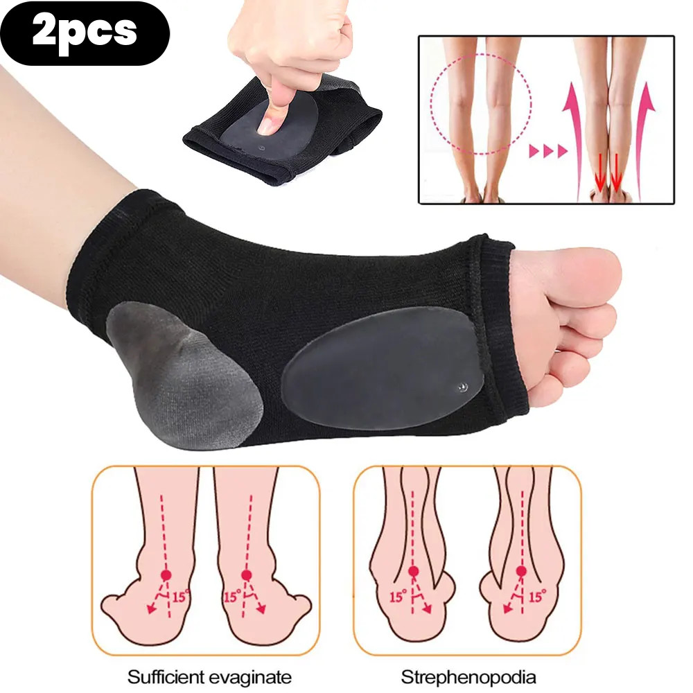 2 in 1 Arch สนับสนุนแขน Plantar Fasciitis ส้น Spurs Foot Care แบนฟุตบรรเทาความเมื่อยล้าถุงเท้าแขน Orthotic Insoles Pads