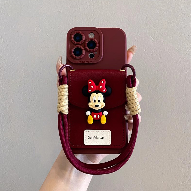 สําหรับ OPPO Reno 2 2F 2Z 4 4Z 5 6 7 8 8T 6Z 7Z 8Z 4F 9 10 11 11F 12 12F 13F 13 14 14F Reno14 Reno13 Reno12 Reno11 Reno8 Reno7 F Z T Find X2 X3 X5 X6 X7 X8 X8s Plus Pro Lite Ultra  การ์ตูนกระเป๋าสตางค์ผู้ถือขาตั้งSoft Lanyard เคสโทรศัพท์ฝาหลัง - รูปที่ 2