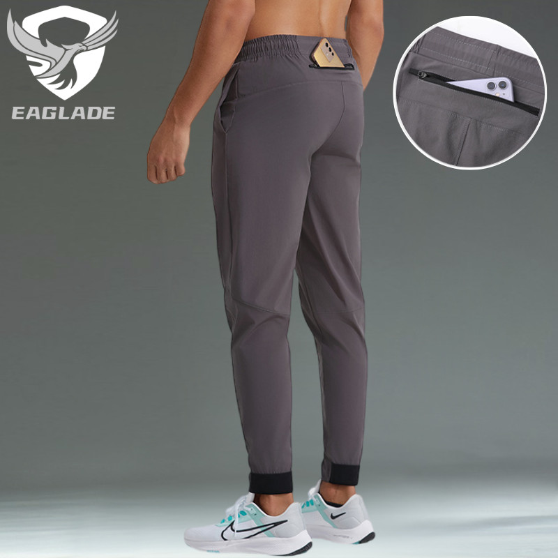 EAGLADE Jogging Sweat Cuffed Jogger กางเกงสําหรับชาย Tracksuit Man กางเกงยืดแห้งเร็ว E70001 สีเทา E05