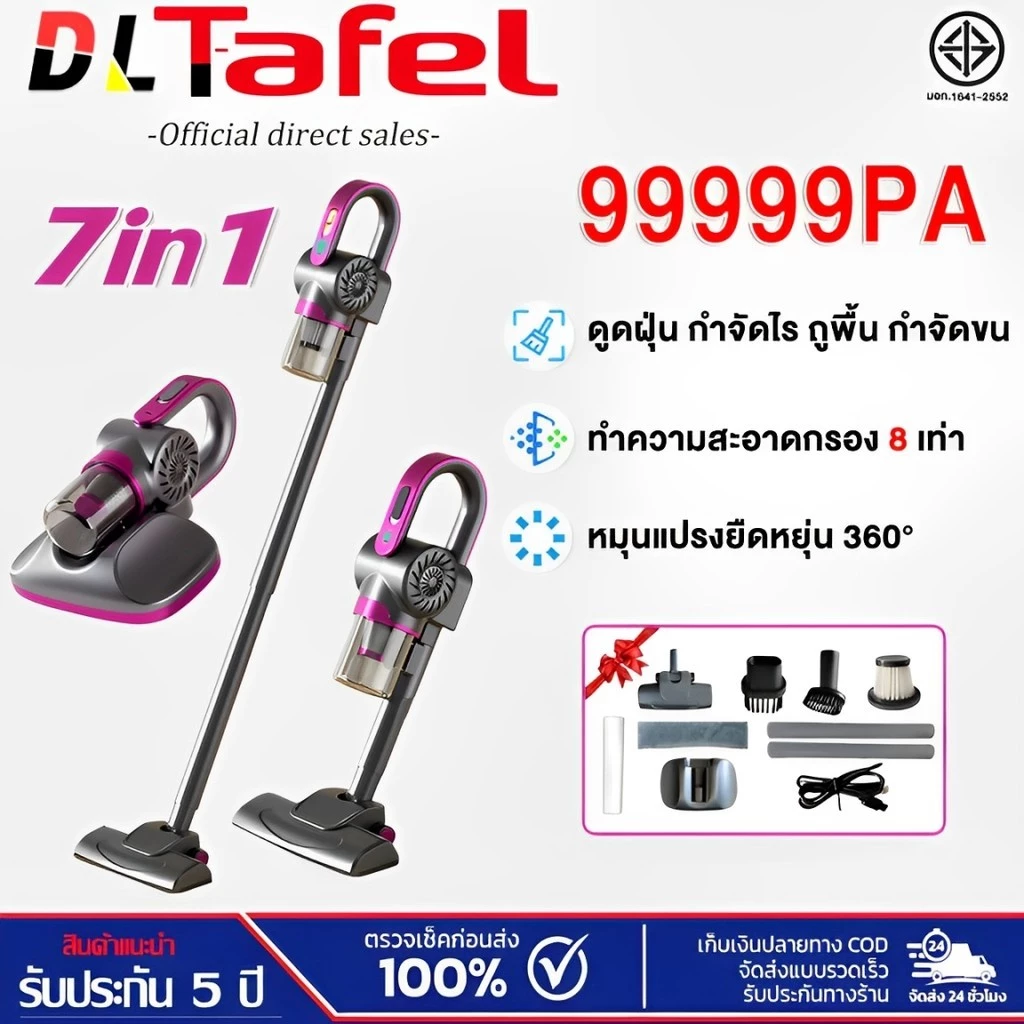 เครื่องดูดฝุ่นไร้สาย 7in1 ใช้ได้ทั้งในรถและในบ้าน thumbnail 3