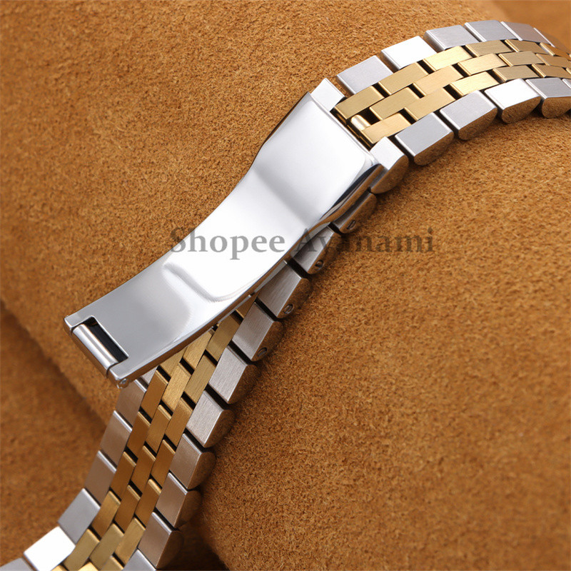 สายรัดนาฬิกาสแตนเลสที่แข็งหรูสำหรับ Rolex แทน Wawtch Band Jubilee โค้งข้อมือโลหะปลาย 13mm 17mm 20mm 21mm - รูปที่ 5