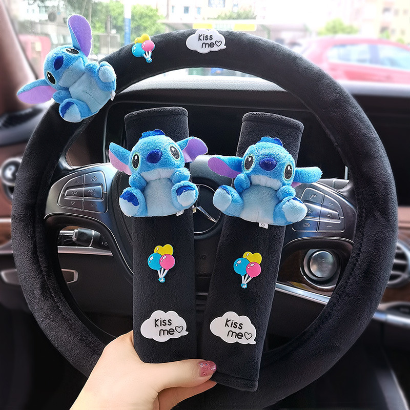 Car Lengthened Safety Belt Cover Classic Style Bow Pair Protective Cute Cartoon Shoulder Sleeve Seat Belt Cover Cute Interior Decoration