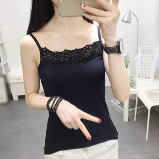 DALIA เสื้อกล้ามฤดูร้อนแบบSlim กับcamisole ลายลูกไม้ เหมาะสำหรับผู้หญิง สวมใส่สบายเป็นชุดชั้นในหรือเสื้อรัดตัว