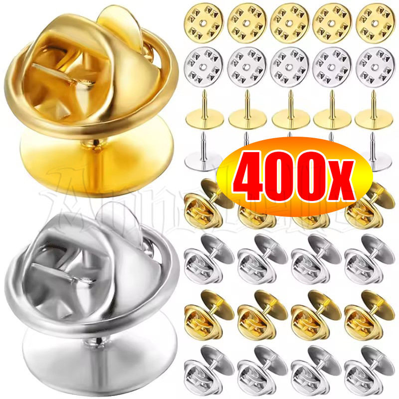 400 ชิ้นโลหะผีเสื้อเข็มกลัดอุปกรณ์เสริม - DIY เสื้อผ้าอุปกรณ์เสริม - เล็บ Tie Tack Lapel Pin กลับ - เข็มกลัดป้ายผู้ถือ - Keepers สําหรับเครื่องแบบ,ป้ายเปลี่ยน