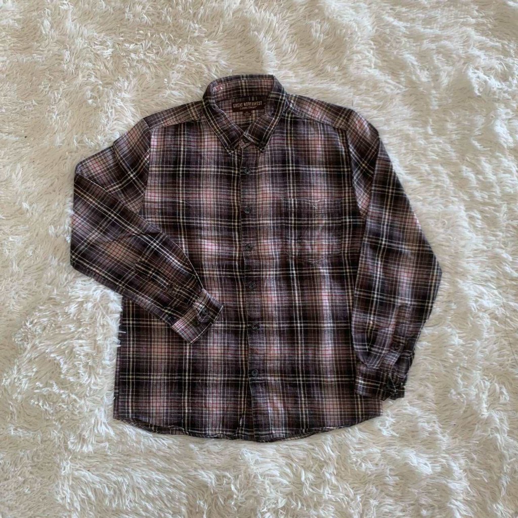 เสื้อเชิ้ตลายสก๊อตแขนยาว  เสื้อทำงาน ใส่ได้ทั้งชายและหญิง งานสภาพดี งานมือสอง นำเข้า - รูปที่ 5