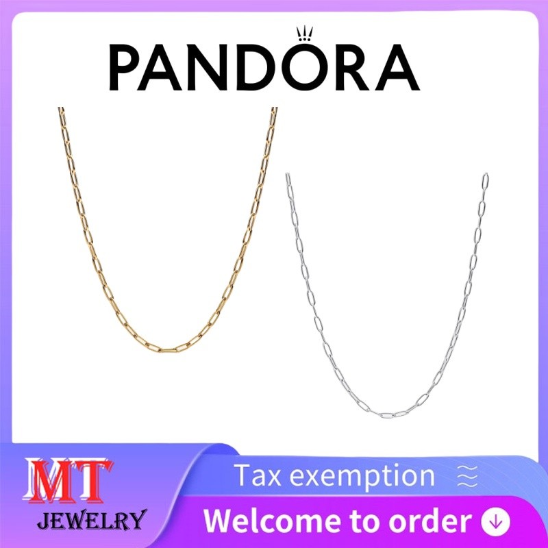 สร้อยคอเงินสเตอร์ลิง S925 สำหรับสุภาพสตรี แบบคู่ ออกแบบเองได้ พันдобา รหัส 363416CE00