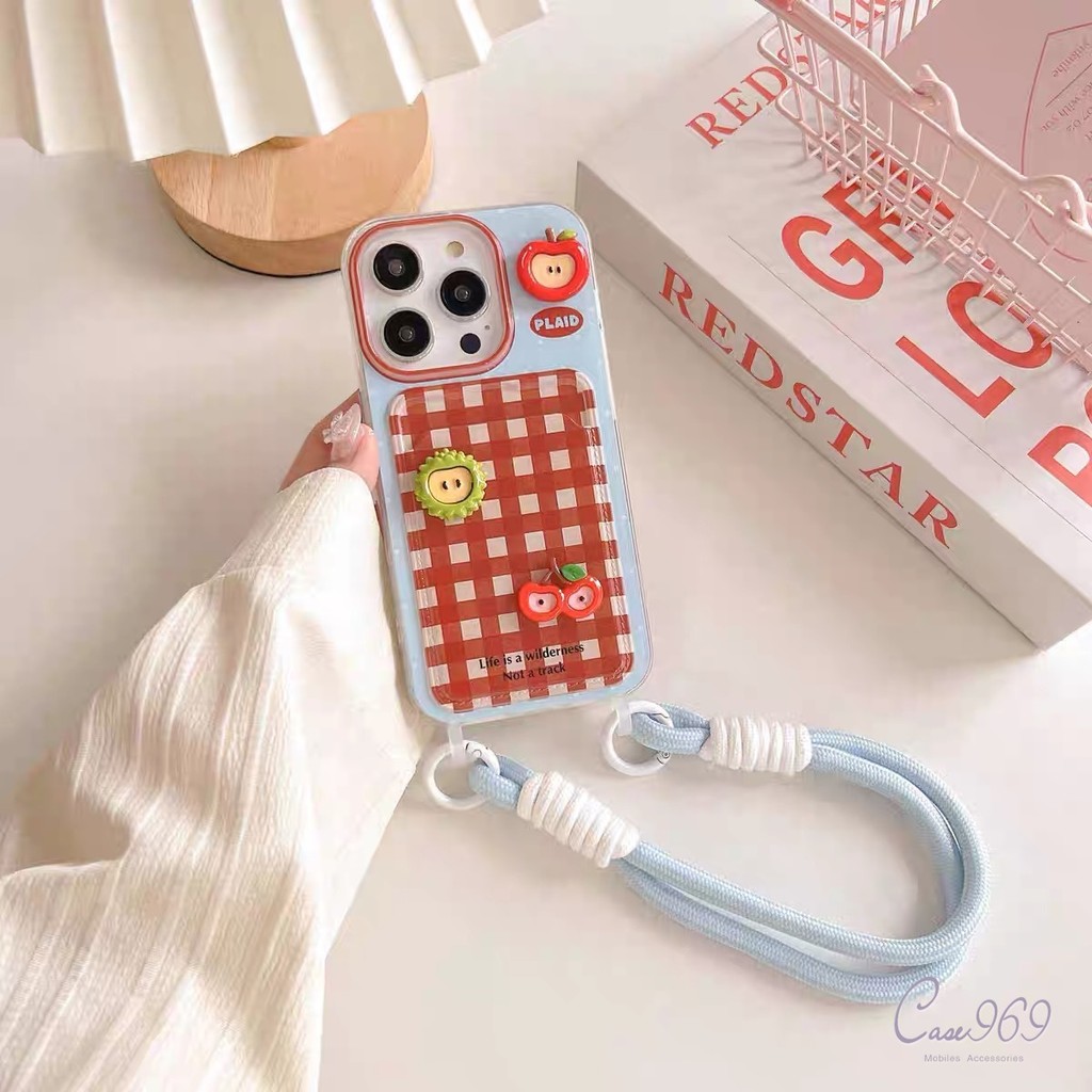 เคสไอโฟน11 สำหรับ IPhone 15 12 13 11 16 14 Pro Max 7Plus X XS Max 7 8 15 16 Plus SE กระเป๋าใส่นามบัตรแฟชั่นเชือกแขวน เคส - รูปที่ 5
