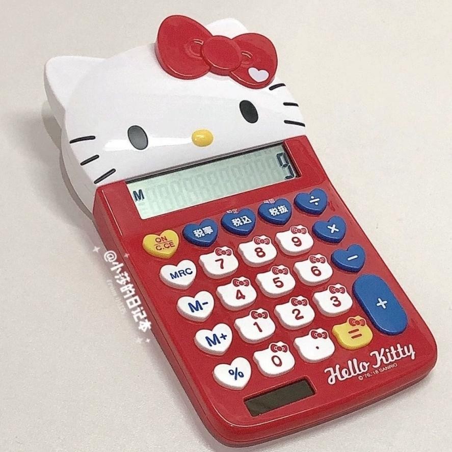 (Farfiflag) เครื่องคิดเลขพลังงานแสงอาทิตย์ลายการ์ตูน Hello Kitty