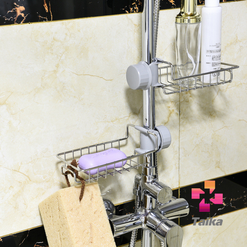 Taika ตะแกรง “”ใส่ฟองน้ำ”” สแตนเลสแท้ ยึดติดก๊อกน้ำ Faucet Rack ราคา ถูกที่สุด ดีลบีเคเค แกลเลอรีภาพที่ 3