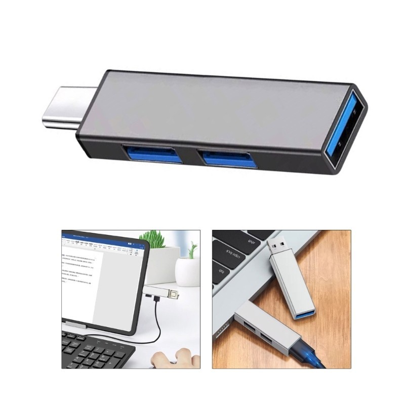 R* USB C Hub USB Hub Multiport Expander USB Splitter สําหรับการส่งข้อมูลการชาร์จ