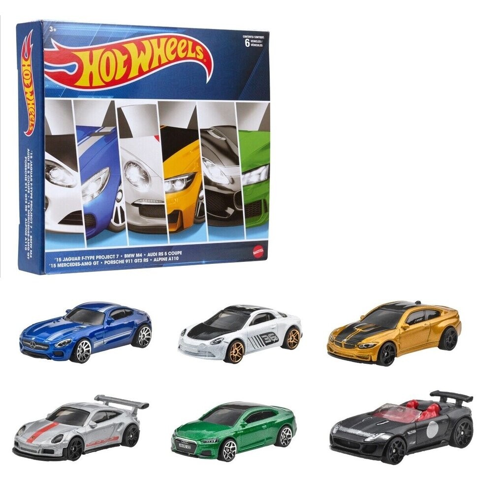 โมเดลรถฮอทวีล Hot Wheels - European Car Culture Multipacks of 6 Toy Cars ขนาด 1:64 เซตรถยุโรป 6 คัน 