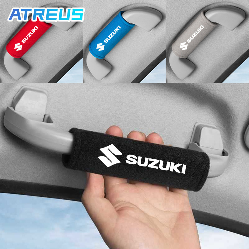 Suzuki ที่เท้าแขนหลังคา ฝาครอบป้องกัน ฝาครอบป้องกันที่จับรถ ถุงมือดึงหลังคารถยนต์ สําหรับ Suzuki Jimny Swift Ertiga Celerio XI7 Ciaz