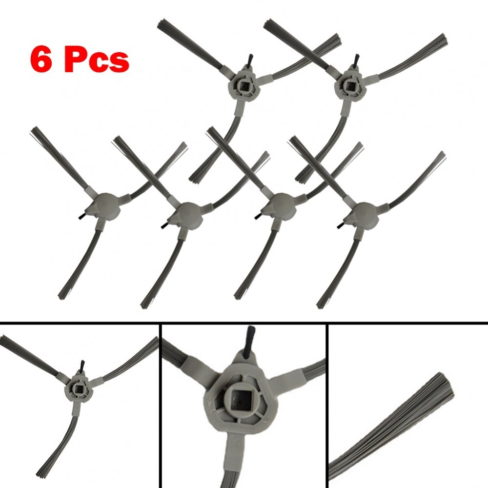 อะไหล่แปรงด้านข้าง 6 ชิ้น แบบเปลี่ยน สําหรับเครื่องดูดฝุ่น ABIR X5 X6 X8 6 ชิ้น
