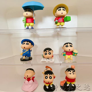 6 ชิ้น/เซ็ต Crayon Shin chan คอสเพลย์ทุกวันโรงเรียนอะนิเมะรูป COD สต็อกรูปตุ๊กตาของเล่นสําหรับของขวัญเด็กคอลเลกชันเครื่องประดับรถบ้านเค้กตกแต่ง Gacha