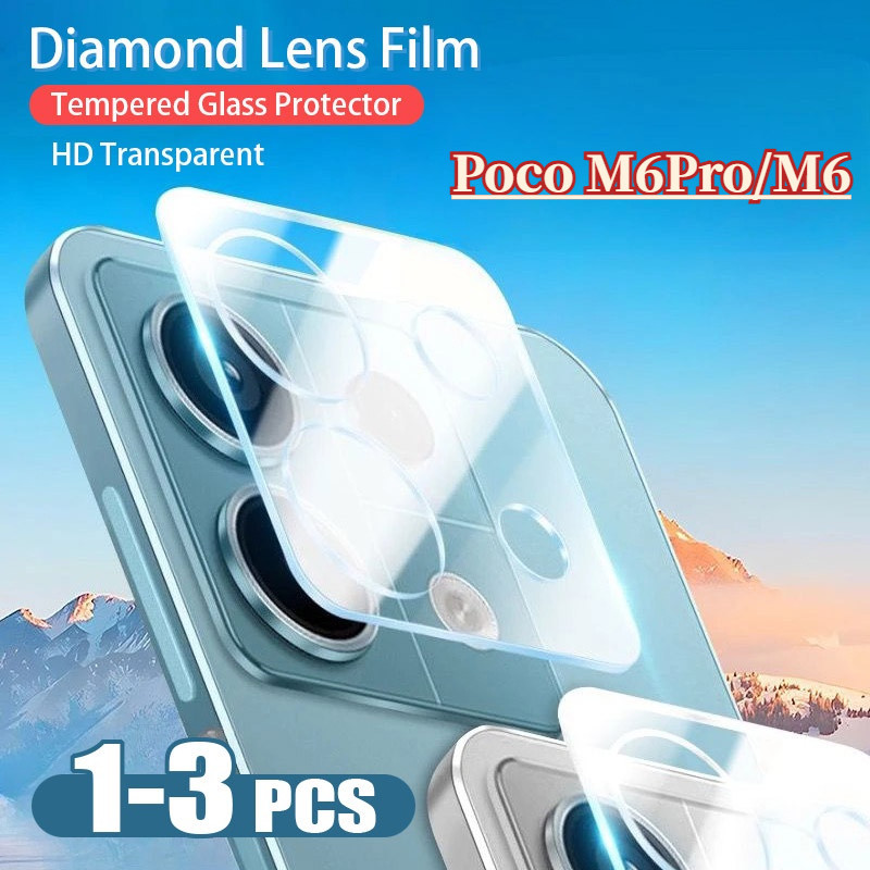 All โปร่งใส PocoM6 Pro 4G กล้องฟิล์มสําหรับ POCO M6 Pro POCO F6 PocoM6 M6Pro 4G 5G Xiaomi คลุมทั้งหมดป้องกัน HD Clear View เลนส์ Protector กระจกนิรภัยป้องกัน Anti Scratch