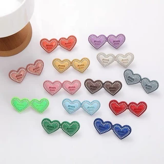 💖Shopmkl 💖ตะขอปรับเอวกางเกงยีนส์ รูปหัวใจฝังเพชร แบบหมุดไม่ต้องเย็บ สีสันสดใส ใช้ปรับเอวกางเกงหลวมให้กระชับ #Y47