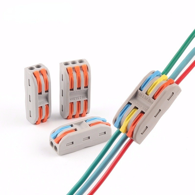 1 ชิ้นขั้วต่อสายไฟ 222 บล็อกตัวนํา SPL Push-In Mini Terminal Block สาย Splitter Led Light Conector