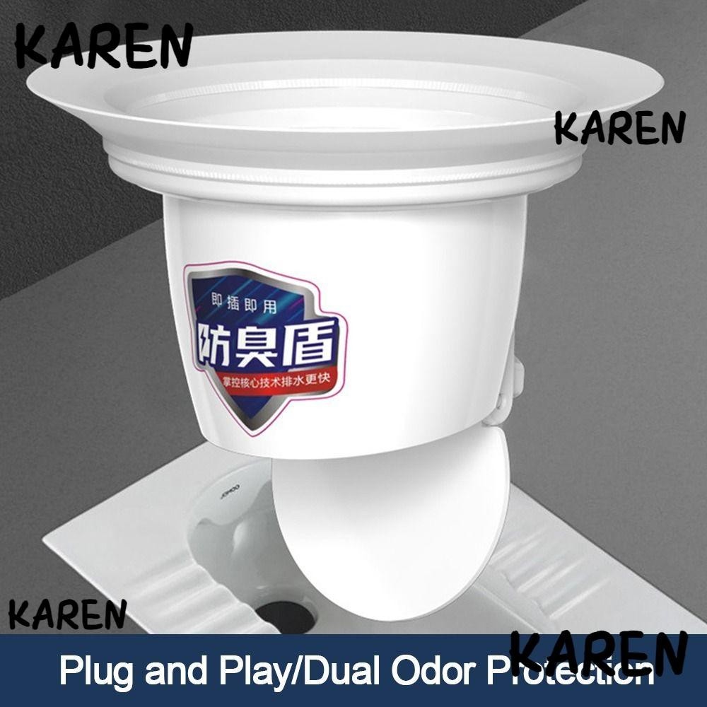 Karen จุกปิดฝาชักโครก พลาสติก ดับกลิ่น สีขาว กันกลิ่น กันกลิ่น สําหรับห้องน้ํา