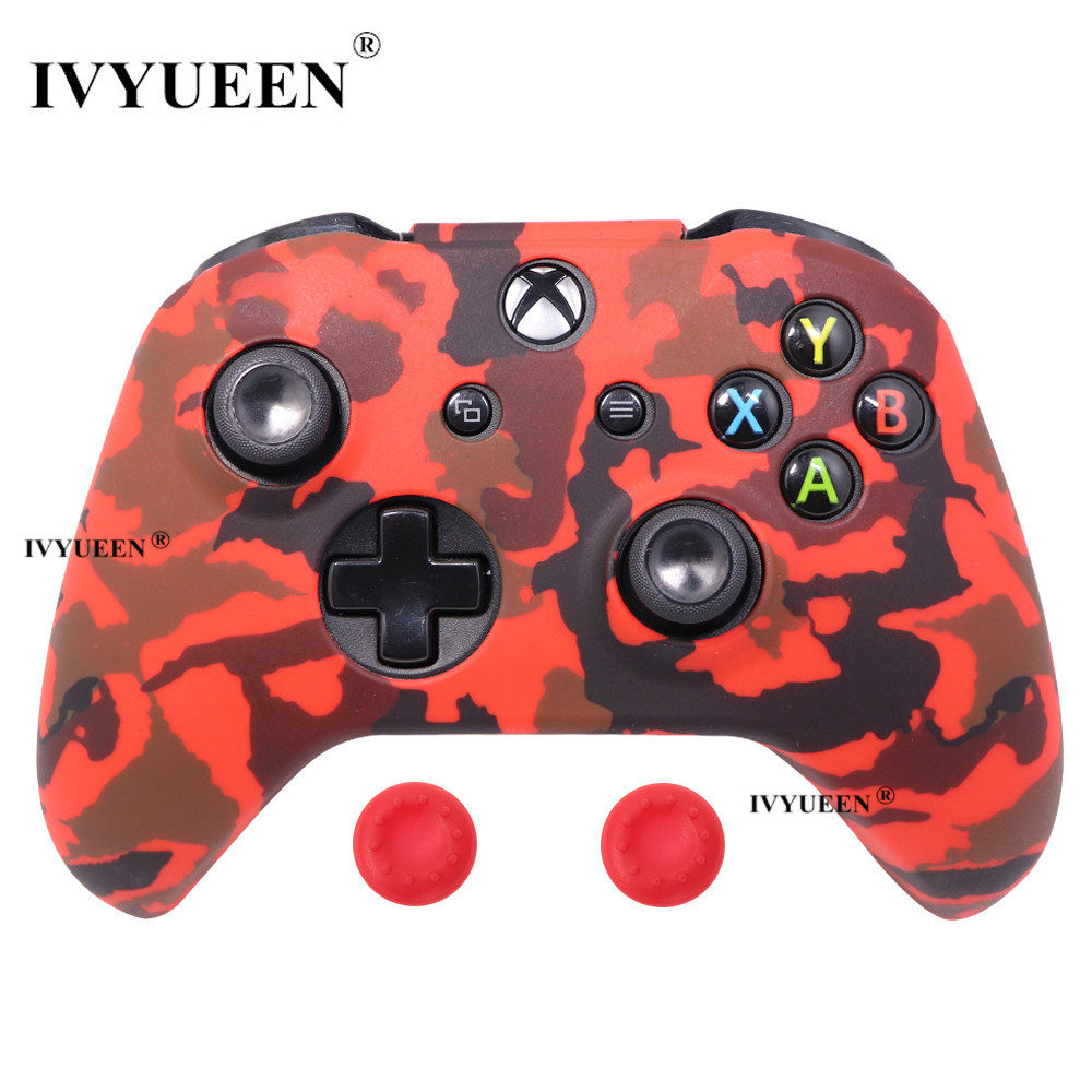 IVYUEEN สําหรับ XBox One XS Controller รุ่น 1708 ซิลิโคนป้องกันผิวกรณี Protector การพิมพ์ฝาครอบ Grips หมวก - รูปที่ 6