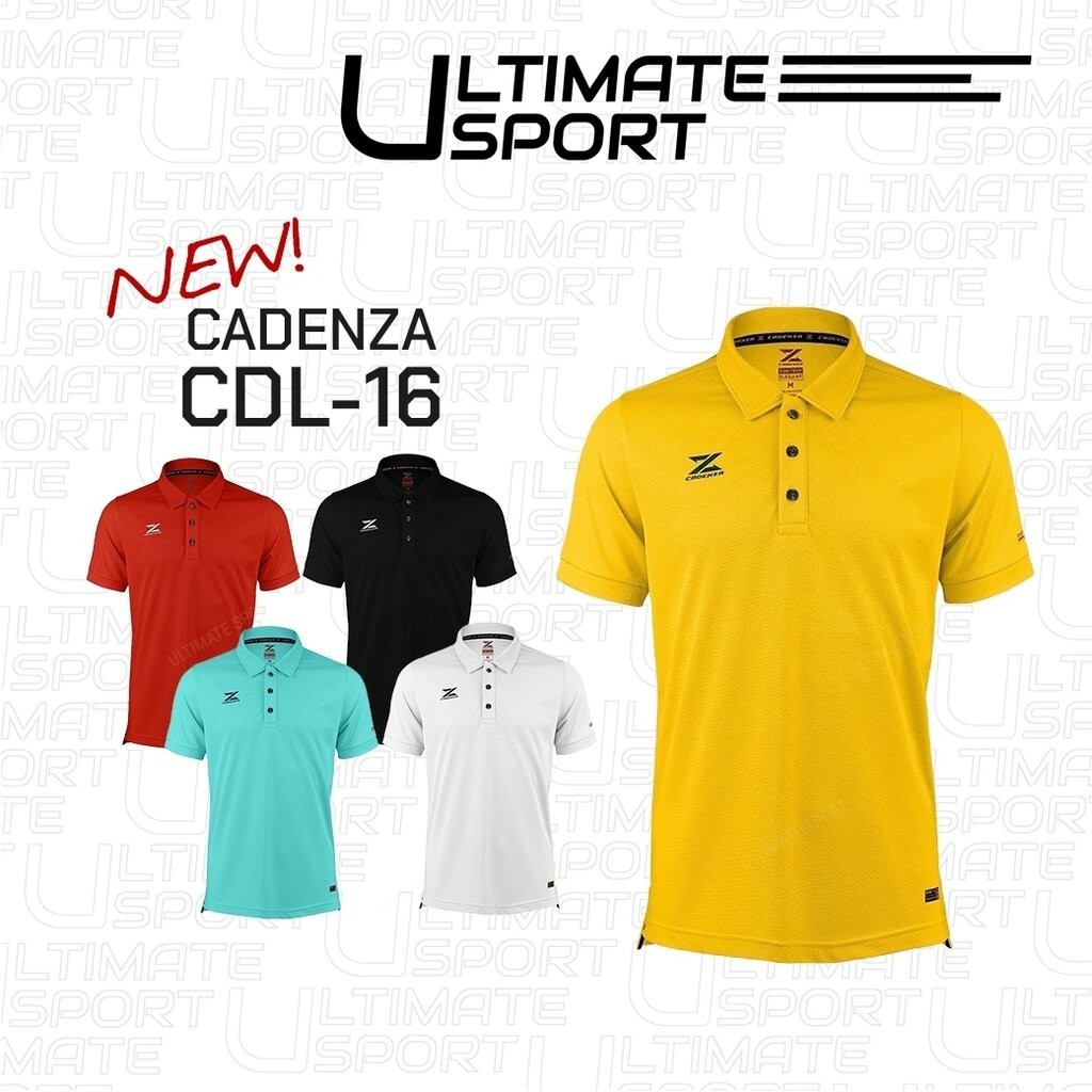 CADENZA เสื้อโปโล เสื้อคอปก พรีเมี่ยม คาเดนซ่า ใส่ทำงาน รุ่น CDL-16 - สีแดง/ดำ/เขียว/ขาว/เหลือง