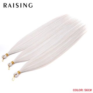 Raising กิ๊บติดผมถักโครเชต์สังเคราะห์ สีบลอนด์ 28 นิ้ว 3 ชิ้น