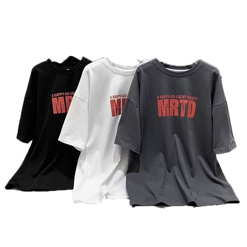 เสื้อยืดลําลอง แขนสั้น คอกลม เหมาะกับฤดูร้อน สําหรับผู้ชาย และผู้หญิง [M-5XL]