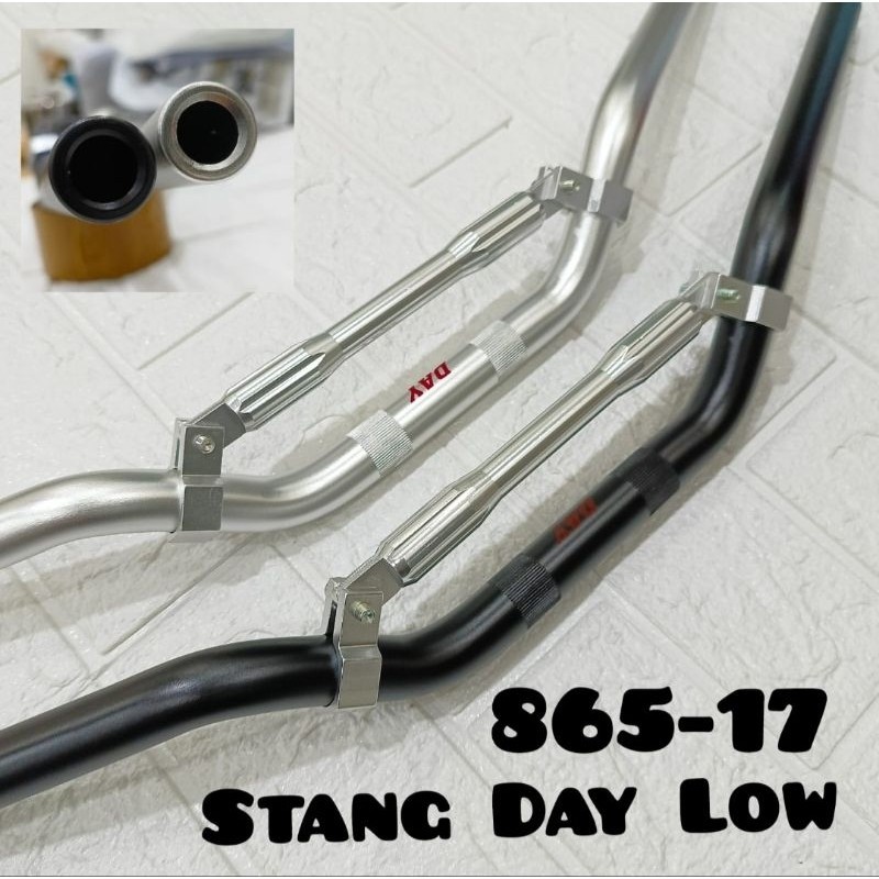 Sport Day Set Stabilizer Handlebar Crossbar Chrome พวงมาลัยสีดํา Day Sport Universal