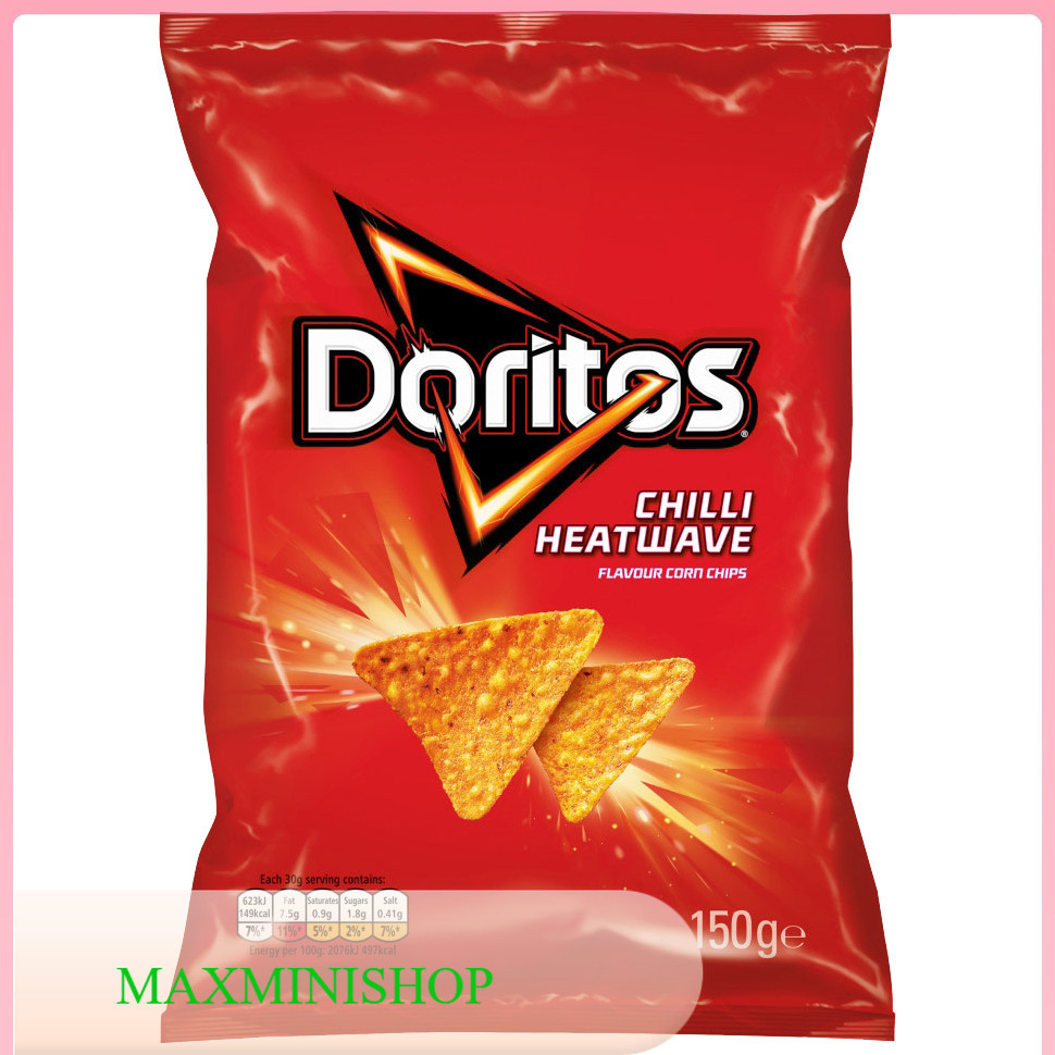 ชิป Tortilla ชิลลี่ฮีตเวฟ โดริโทส 150 ก./Chilli Heatwave Tortilla Chips Doritos 150 G.