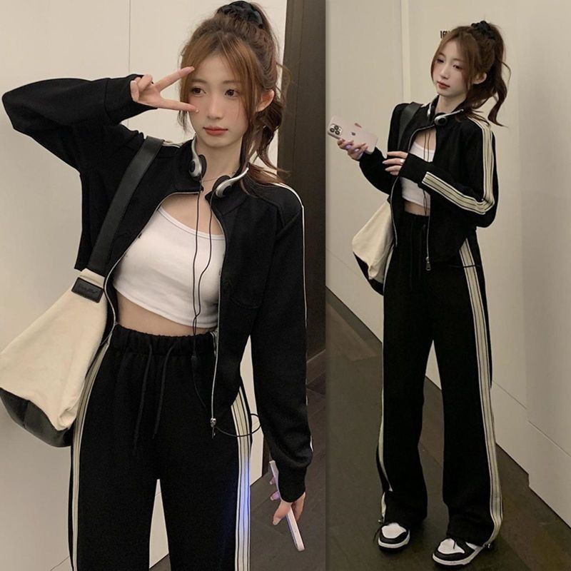 ชุดเสื้อกีฬาลําลอง และกางเกง พลัสไซซ์ แฟชั่นใหม่ สําหรับผู้หญิง