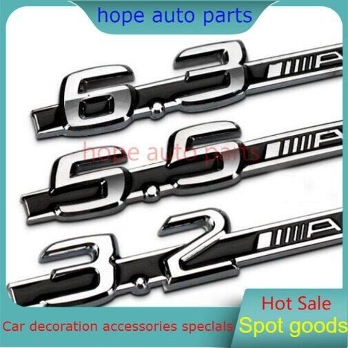 ใหม่ สติกเกอร์โลหะ ลายตัวอักษรอัศวินกลางคืน 3.2 5.5 6.3 6.5 AMG 3D สําหรับติดตกแต่งรถยนต์ Mercedes B