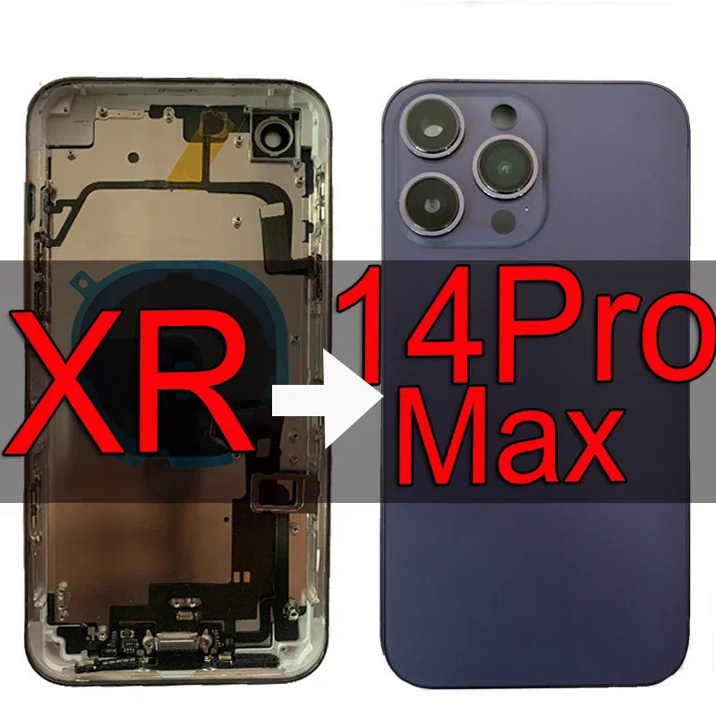เคสโทรศัพท์มือถือ กรอบกลาง ปิดด้านหลัง พร้อมหน้าจอ และอุปกรณ์ DIY สําหรับ iPhone XR 14ProMax 6.7 นิ้ว XR